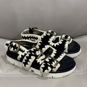 Mou Bio Buckle Slingback Sandals Anthropologie sz 7